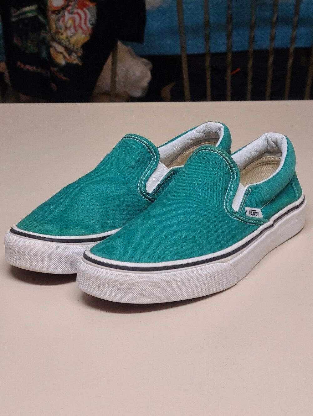 Vans Classic canvas slip on skateboard sneakers size 7